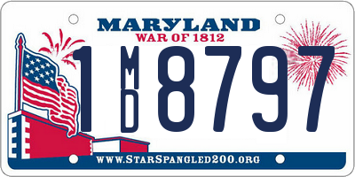 MD license plate 1MD8797