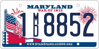 MD license plate 1MD8852