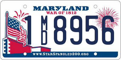 MD license plate 1MD8956