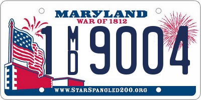 MD license plate 1MD9004