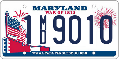 MD license plate 1MD9010