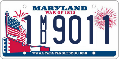 MD license plate 1MD9011