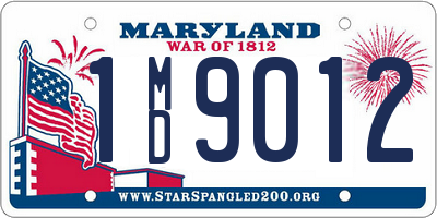 MD license plate 1MD9012