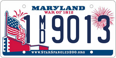 MD license plate 1MD9013