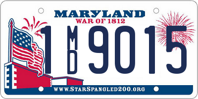 MD license plate 1MD9015