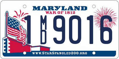 MD license plate 1MD9016