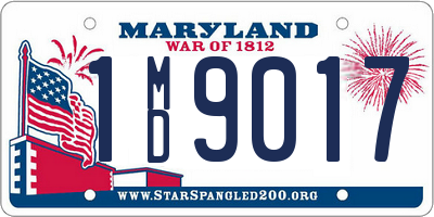 MD license plate 1MD9017