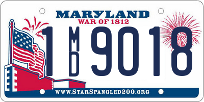 MD license plate 1MD9018