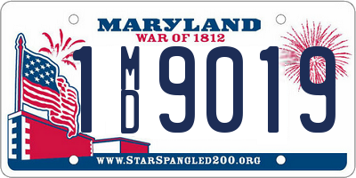 MD license plate 1MD9019