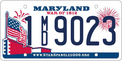 MD license plate 1MD9023