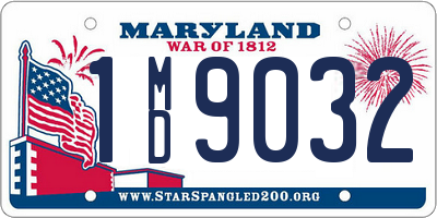 MD license plate 1MD9032