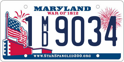 MD license plate 1MD9034