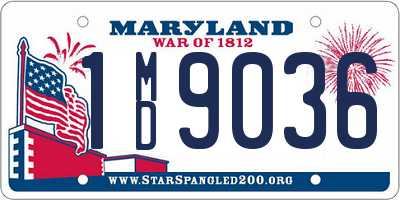 MD license plate 1MD9036