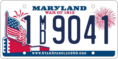 MD license plate 1MD9041