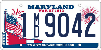 MD license plate 1MD9042