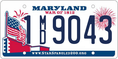 MD license plate 1MD9043