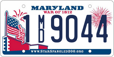 MD license plate 1MD9044