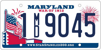 MD license plate 1MD9045