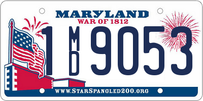 MD license plate 1MD9053