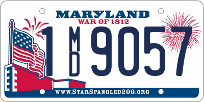 MD license plate 1MD9057