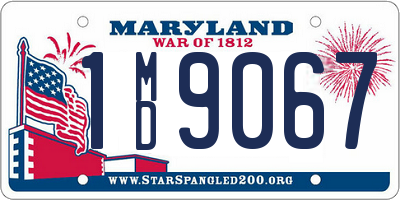 MD license plate 1MD9067