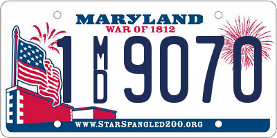 MD license plate 1MD9070