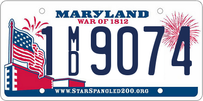 MD license plate 1MD9074