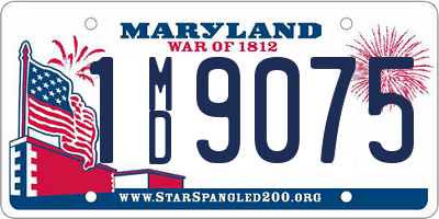 MD license plate 1MD9075