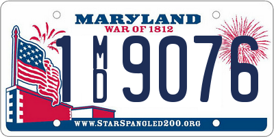 MD license plate 1MD9076