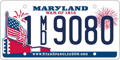 MD license plate 1MD9080