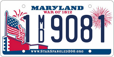 MD license plate 1MD9081