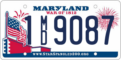 MD license plate 1MD9087