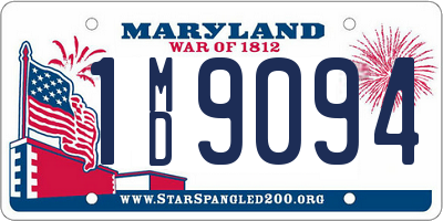 MD license plate 1MD9094