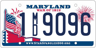 MD license plate 1MD9096