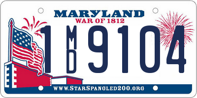 MD license plate 1MD9104