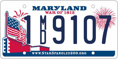 MD license plate 1MD9107