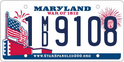 MD license plate 1MD9108