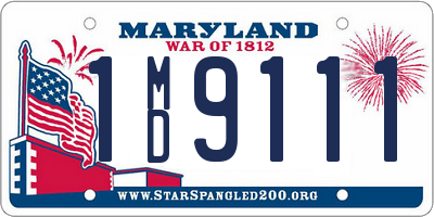 MD license plate 1MD9111