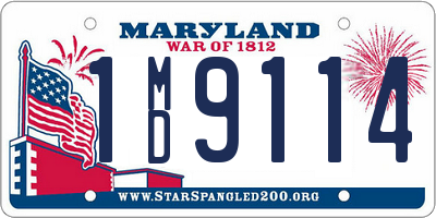 MD license plate 1MD9114