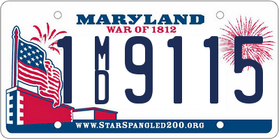 MD license plate 1MD9115