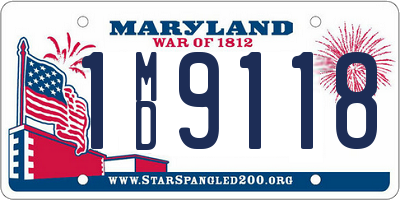 MD license plate 1MD9118