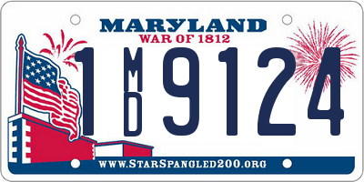 MD license plate 1MD9124