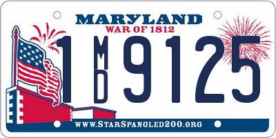 MD license plate 1MD9125