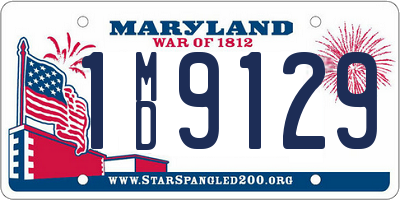 MD license plate 1MD9129