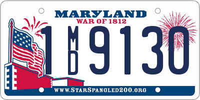 MD license plate 1MD9130