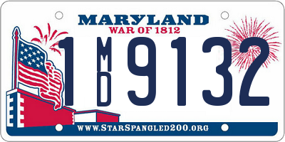 MD license plate 1MD9132