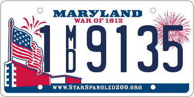 MD license plate 1MD9135