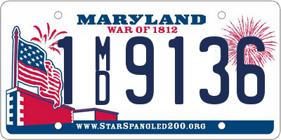 MD license plate 1MD9136