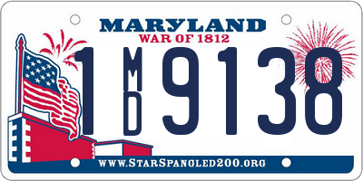 MD license plate 1MD9138