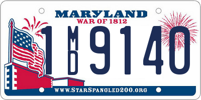 MD license plate 1MD9140